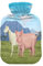 YOUJUNER Wärmflasche mit Schwein Ziege Bezug, Groß 1 Liter Heißwasserbeutel Heißwasserbeutel Bettflasche