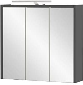 Schildmeyer Spiegelschrank Carlos, anthrazit, 65 x 16 x 64 cm