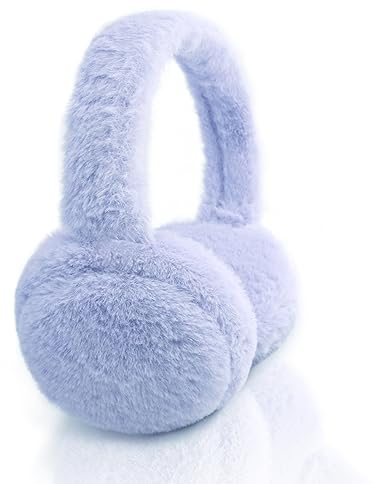 SEYUFN Faltbare Ohrenwärmer Damen Winter Plüsch Ohrenschützer Kinder Weiche Warm Halten Ohrenwärmer Mädchen Jungen Niedliche Ohrwärmer (A-hellviolett)