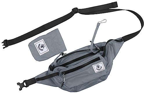 4Monster Wandergürteltasche, tragbar, wasserabweisend, mit verstellbarem Riemen, leichte Umhängetasche, schmale Tasche, silber, 2L, Classic
