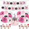 Paris Party Dekorationen - Eiffelturm Themed Geburtstag Banner, Ballons, Kuchen Cupcake Toppers für Mädchen, Hochzeit, Baby Shower - Romantische Photo Booth Supplies