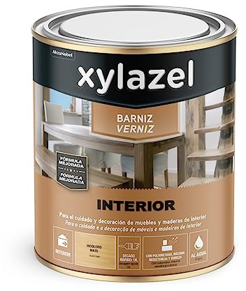 Xylazel Barniz Interior al Agua Brillante Incoloro 750 ml