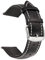 MaEiol 20mm Leder Armband für Garmin Approach S50/S44 /Garmin Vivoactive 6/Vivoactive 5 / Forerunner 165/Forerunner 165 Music/Venu Sq 2, Leder Ersatzarmband Armbänder für Damen Herre, Schwarz