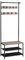VASAGLE Hall Tree with Bench and Shoe Storage, Entryway Bench with Coat Rack Stand and Shoe Rack, 9 Movable Hooks, Top Bar, Fabric Shelves, Industrial, Greige and Black UHSR411B02