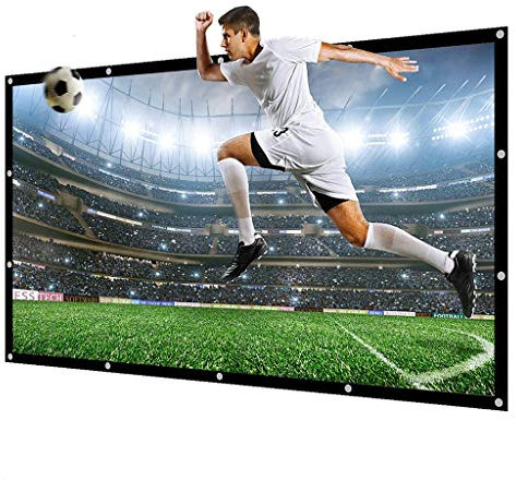 Projektor-Leinwand, tragbarer Projektor, 60/100/120 Zoll 16:9, Polyester-Kinoleinwand für den Außenbereich für Heimkino auf Reisen (Farbe: 60 Zoll) (120 Zoll)