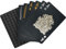 Lahviuu Spielkarten,1 Stück Playing Cards Kartendeck Pokerkarten Schwarze Kunststoff Poker Karten Wasserdichte Pokerkarten Card, für Familien Kartenspiel Party,Schwarzes Gitter