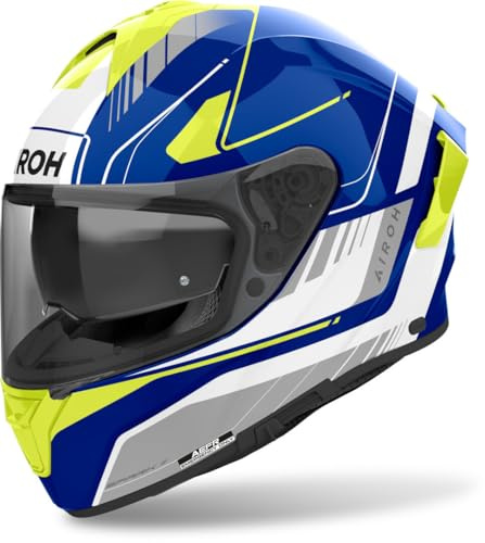 AIROH SPARK 2 CHRONO BLUE/YELLOW GLOSS XL