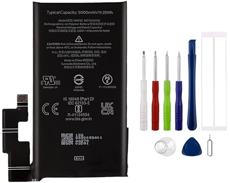 Swark GMF5Z Ersatz Akku 4926mAh Kompatibel mit Google Pixel 7 Pro GP4BC, GE2AE, GFE4J with Tools