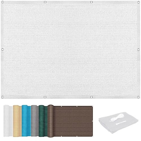 Voile D'Ombrage Respirant Rectangulaire 4 x 9 m UV Protection 98% Toile Solaire Voile Ombrage Pergola Résistant Aux Déchirures pour Pergola, Fleurs, Patio, Lawn, Blanc