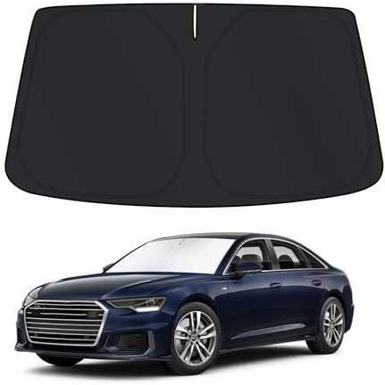 D-Lumina Parasol para Parabrisas Delantero para Accesorios Au.di A6 2014-2018, Protector de Coche Contra los Rayos UV, Plegable y Portátil