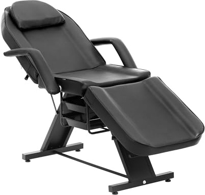 physa skönhetssäng – 150 kg – svart massagestol skönhetssoffa tatueringsstol