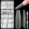 MELLIEX 288 Stück French Künstlich Nageltips Set Vollständige Abdeckung Falsche Acryl Nägel Tips Nagelverlängerung Nagelspitzen Fake Fingernägel Fake Fingernägel Zubehör für Frauen Nail Art DIY