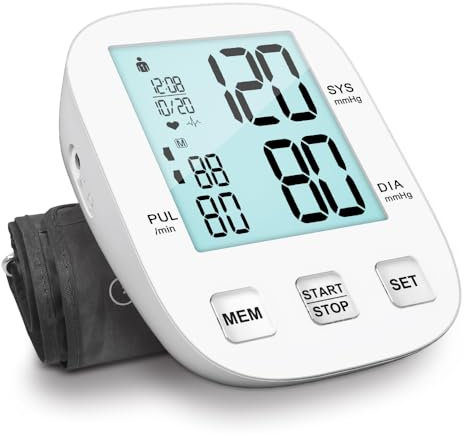 Tensiometre Bras Professionnel,HOLFENRY Tension Arterielle Bras Rechargeable avec 22-42cm/8-16.53' Inch Grand Brassard Réglable Pour les Adultes plus âgés, Pour une Utilisation à la Maison, Voyage