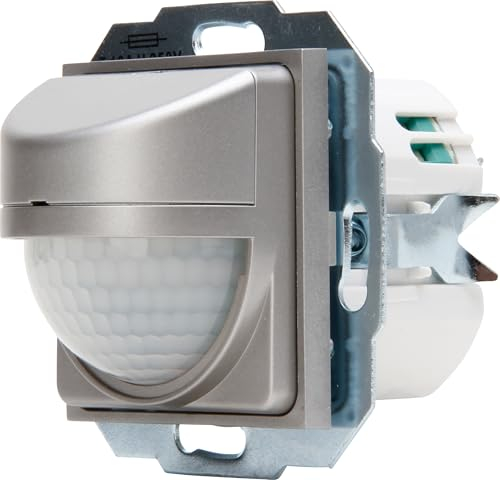 HK 07 - INFRAcontrol R180°, Infrarot-Bewegungsmelder, 50x50 mm, Farbe:stahlfarben