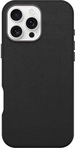 OtterBox Symmetry Series Cactus Leather MagSafe Case for iPhone 16 Pro Max, Shockproof, Drop proof, Protective Thin Case, 3x Tested to Military Standard, Black