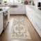 GENIMO Vintage Teppich Flur 80x300CM Teppich Schlafzimmer Waschbare Kurzflor Boho Carpet, rutschfest Teppiche for Küche Balkon, Brick