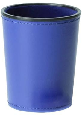 GSCLZ PU-Leder-Würfelbecher, Fleece-Innenseite, Würfel-Shaker-Becher for Würfel, Brettspiel FüR WüRfelspiele(Deep Blue)