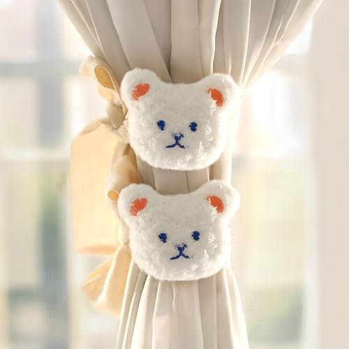 2 PCS Gardinenhalter Raffhalter Seil,Bär Vorhanghalter Gardinen Raffhaltefür Zuhause,Schlafzimmer,Büro,Raffhalter Für Vorhänge,Kinderzimmer Dekoration