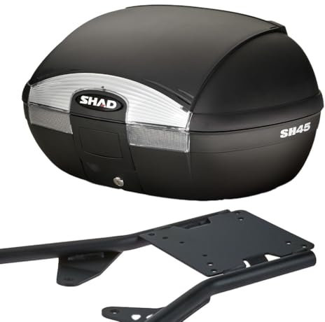 MOTOMENT Bundle Topcase inklusive Gepäckträger Komplettset Shad 45 Liter passend für Yamaha N-Max 125 ABS SE93 2015-2016