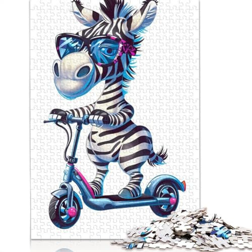 520pcsPieces Jigsaw Zebra Scooter Gift Square Puzzles for Adults & Wooden Puzzles Home Decoration Puzzle 520pcs (52x38cm)