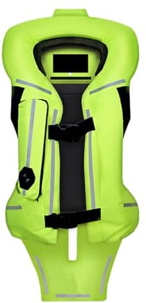 GDNKP Airbag Weste Motorrad Für Erwachsene Reiten Herren Damen Reflektierende Jacke Reitsport Absturzsicherung Schutzausrüstung,Grün,XL