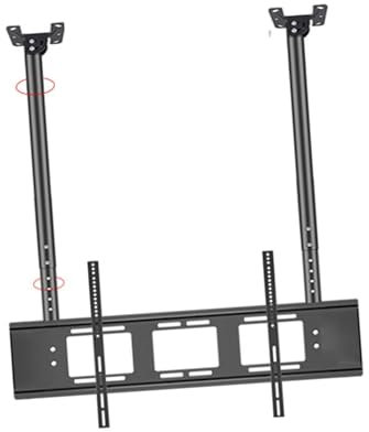 ZMAZHANG Verstellbare Deckenhalterung für TV - Deckenhalterung für TV, verstellbare TV-Halterung mit Doppelstange, geeignet für 55-86 Zoll große LED-Bildschirme, TV-Wandhalterung, VESA 800 x 400 mm