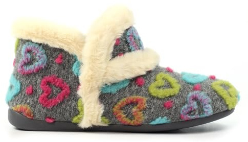 Ladies Angel Grey Boot Slipper