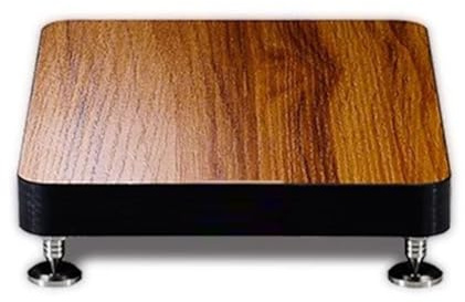 Easnuroz Étagère HiFi 1 Niveau Meuble TV À Poser Étagères Multifonctionnelles en MDF pour Amplificateur AV Meuble TV(Wood Color,39 * 44cm)
