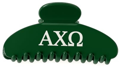 The RPZL Premium Acetate Sorority Big Hair Accessory | Oversized Claw Clip for Thick and Thin Hair | Stylish Hair Jaw Clip for Women | Girls and (Alpha Chi Omega - Green)