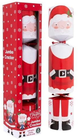 Shop4allsorts Jumbo Santa Family Christmas Cracker Hats Mottos & Snap Large Cracker 17.5 Inch