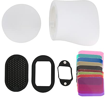 Camera Flashlight Softbox Filter with Beehive Grid, Lightweight Compact Accessory for Set Top Flash Light - Durable Material, Easy Installation, Controlled Light Emission