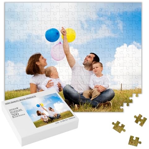 Puzzle Personnalisé Photo, Cadeau Puzzle Photo Personnalisé | Disponible en 9–1500 pièces, puzzle photo personnalisé à partir de votre image Cadre photo puzzle Cadeau pour femme et homme