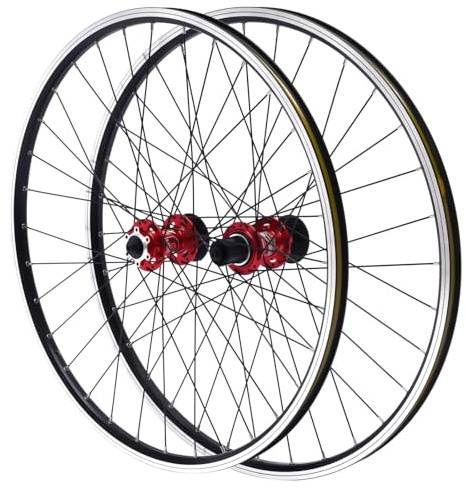 Fahrradräder Mountainbike Laufradsatz 29 Zoll Laufrad Set Felge Aluminiumlegierung Felgen Scheibenbremse MTB - Rot