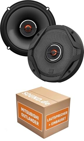 Lautsprecher Boxen Einbaupaket für JBL GX602 kompatibel mit Mitsubishi Outlander CW0 hinten | 2X Tief-Mitteltöner mit integriertem Hochtöner 180W MAX
