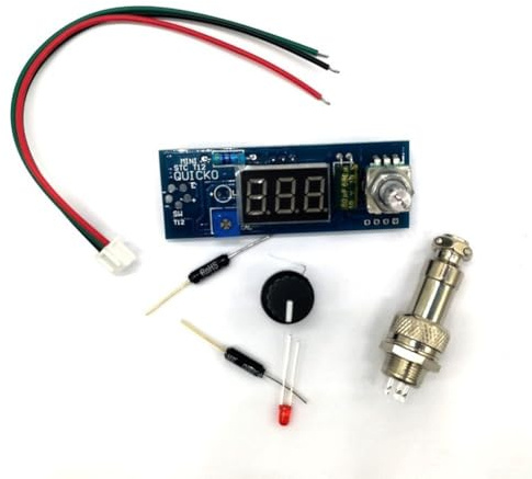 Lötstation, T12-DIY Digitales LED-Display, konstante Temperatur, Lötkolben, 200–450 ℃ mit Schlafmodus für Elektronikreparatur (weiß)