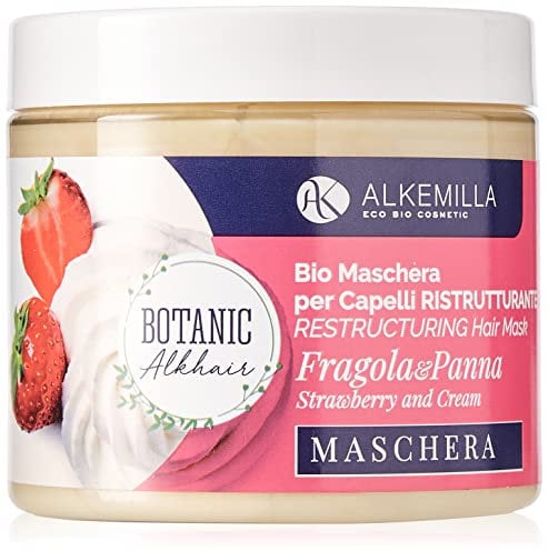 Maschera Capelli Ristrutturante Panna e Fragola 200 ml - Alkemilla