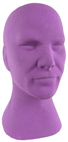 PSYWORK Schwarzlicht Deko Kopf Glowhead Violett