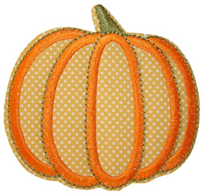 Aufnäher Bügelbild Aufbügler Kürbis 80x80 mm orange (1149)