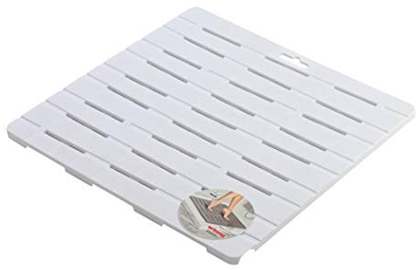 Inbagno Pedana Doccia Bianca 55 x 55 in Plastica con Gommini Antiscivolo