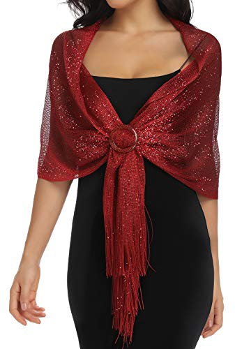 Rheane Schals und Tücher für Abendkleider, Schal für Damen, mit Schnalle, für Abendkleid, Party, Hochzeit, Party, Large