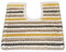 Allure Striped Chunky Bobble Toilet Mat 50 x 50cm – Thick, Hand-Woven, Super Soft Pedestal Mat (Mustard)