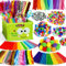 Bastelkoffer kinder ab 6 jahre Bastelkoffer ab 4 jahre Bastelsachen Bastelmaterial Set, Basteln Gehören Pompons,Pfeifenreiniger für Kinder Mädchen Jungen