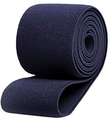 dailymall 17,5 Meter Breites Gummiband 4cm Wäschegummi Gummizug Elastisches Band Spule Nähband Flach - Dunkelblau