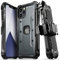 VENA vArmor Rugged Funda Antigolpes Compatible con Apple iPhone 12 / iPhone 12 Pro (6.1-Inch), (Military Grade, Drop Protection) Armor Protección Clip de Cinturón Carcasa con Soporte- Gris