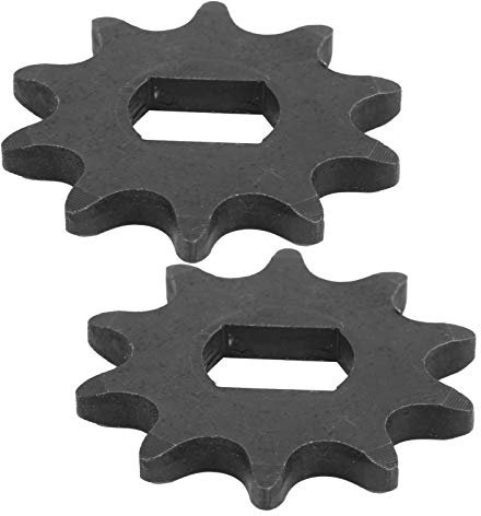 Alomejor Pignone per Ingranaggi Motore 2 Pezzi 10 Denti Pignone Catena Motore in Acciaio Modello 420 con Foro Interno 12x17mm per Scooter Elettrico