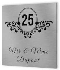 DECOHO - Numéro de Maison extérieur Personnalisable en Dibond Aluminium - modèle Baroque