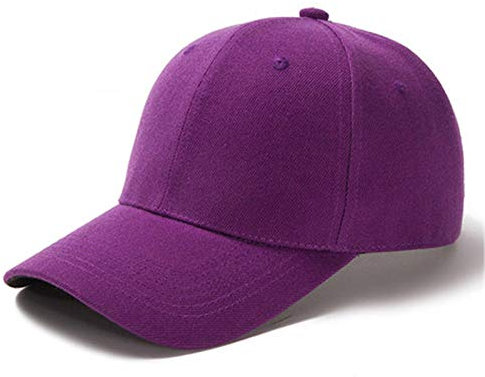 Herren Kappe Hut Unisex Cap Casual Plain Mesh Baseball Cap Verstellbare Snapback Hüte Für Frauen Männer Hip Hop Trucker Cap Streetwear Papa Hut-Lila18_54Cm-60Cm
