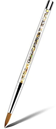 Pinceau ongle, Chaleance pinceau acrylique ongle pinceau kolinsky, Nail art pour Gel UV Application/Manucure/Nail Décor, Durabilité élevée pour Débutant&Pro (Taille 18)