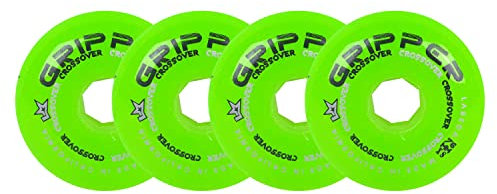 Labeda Rollhockey-Rollen, Crossover X-Soft 74A, Grün, 76 mm, 4 Stück