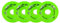 Labeda Rollhockey-Rollen, Crossover X-Soft 74A, Grün, 76 mm, 4 Stück
